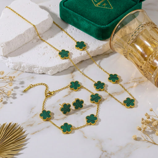 Lucky Clover Set Collection — buena suerte que se usa todos los días. 🍀
