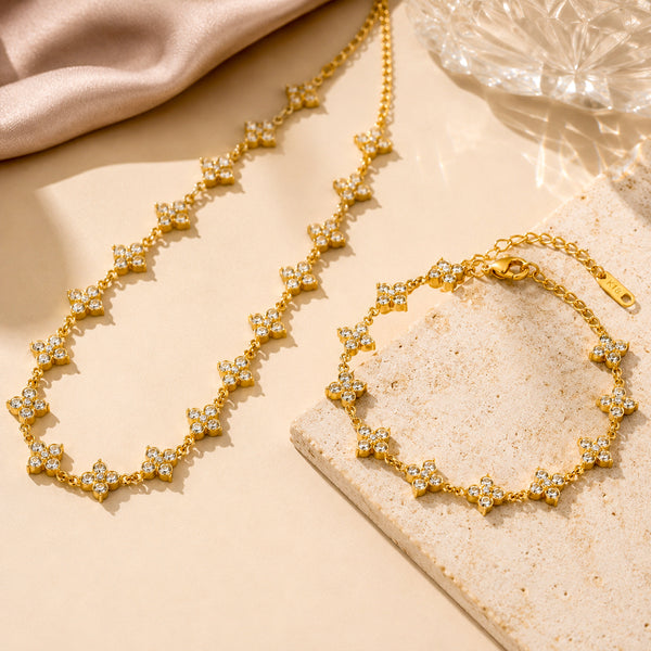 Crystal Bloom Set — Stainless Steel