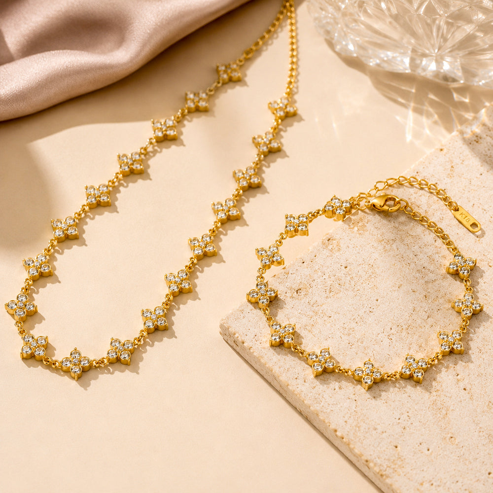 Crystal Bloom Set — Stainless Steel