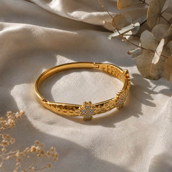 Bangle Hoja Dorada - Stainless Steel
