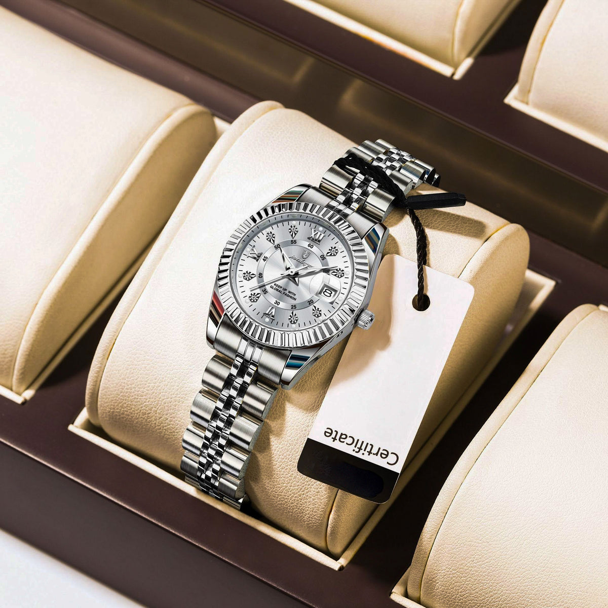 Dama Imperial™ — Reloj Femenino Elegante de Acero Inoxidable Bañado en Oro