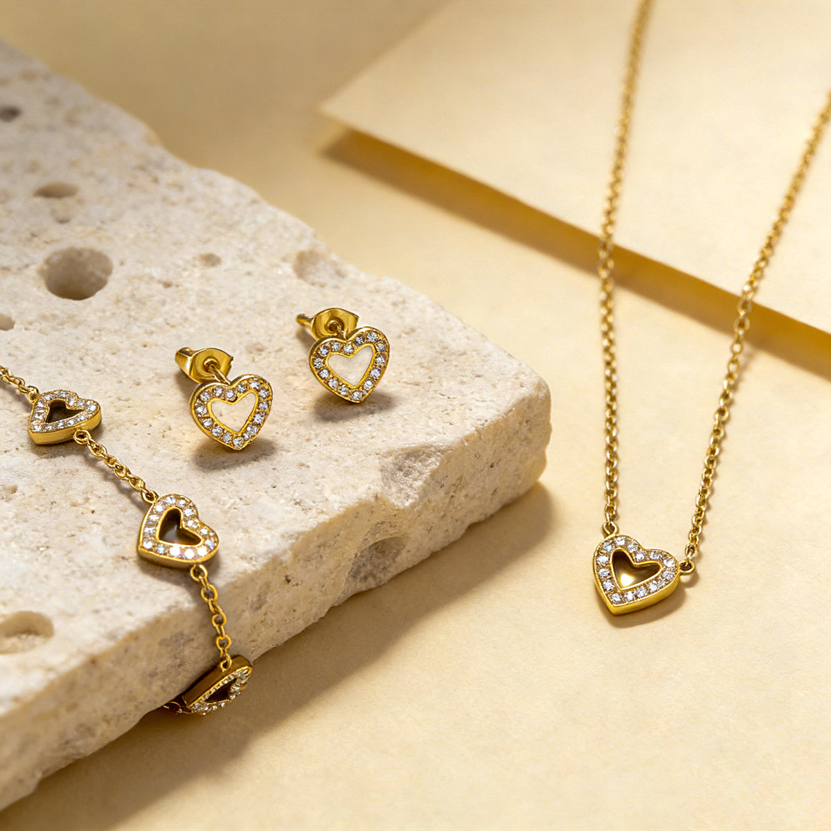 Golden Heart Set™ — Set de Amor en Stainless Steel Bañado en Oro