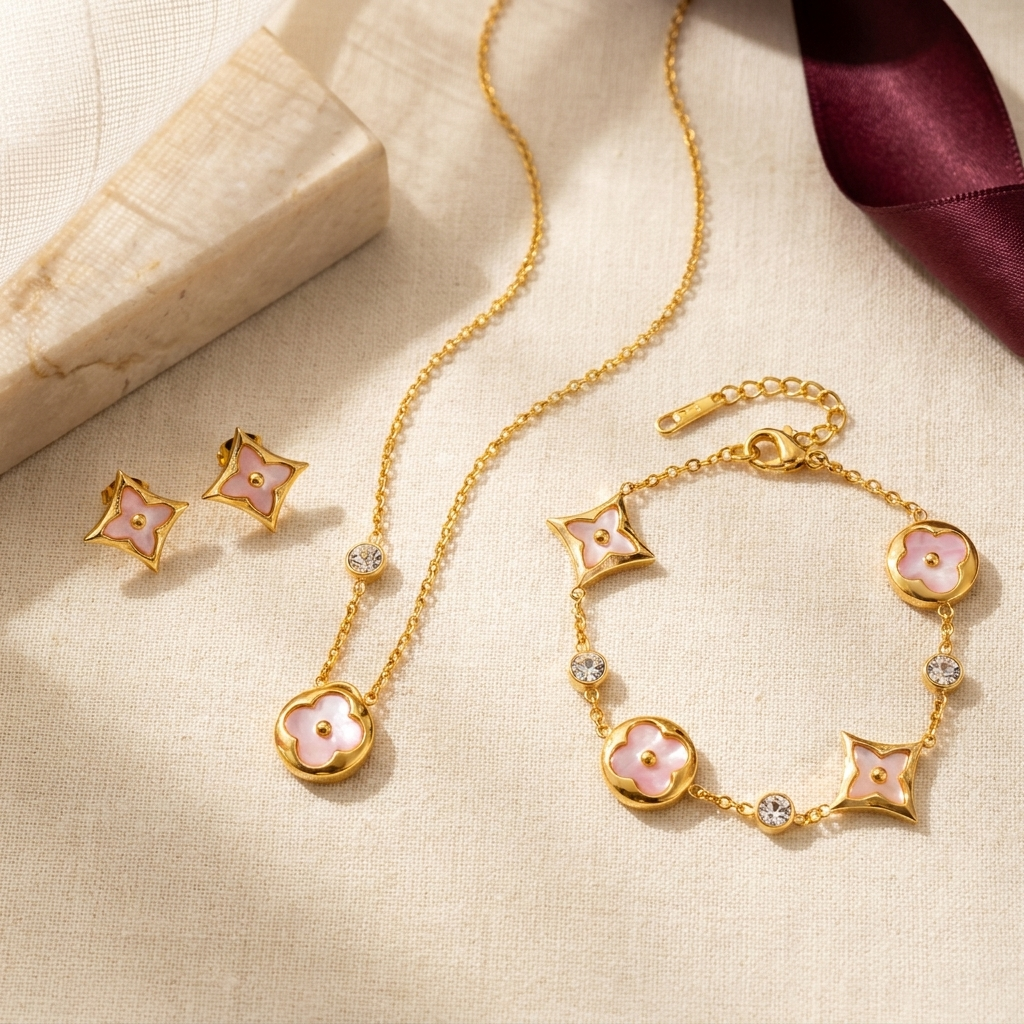 Trébol Estelar Set — Rosado