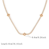 Clover Tennis Necklace — Stainless Steel