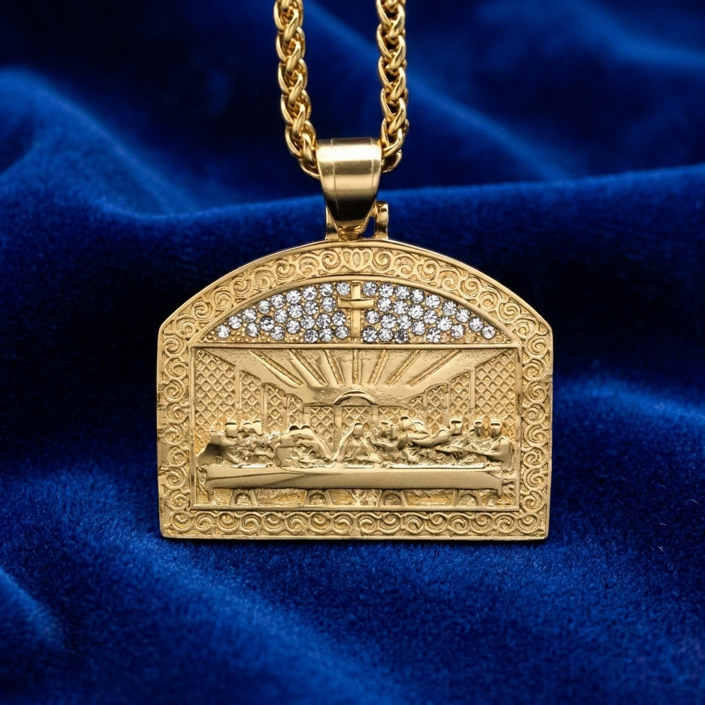Cadena Divina™ — Collar Colgante Dorado de Premium