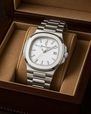 Silver Authority™ — Reloj para Hombre Stainless Steel | Cronógrafo Cuarzo Resistente al Agua