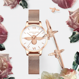 Bee Luxe™ — Reloj Elegante para Mujer con Pulsera a Juego | Cuarzo Resistente al Agua en Múltiples Colores