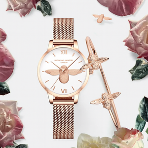 Bee Luxe™ — Reloj Elegante para Mujer con Pulsera a Juego | Cuarzo Resistente al Agua en Múltiples Colores