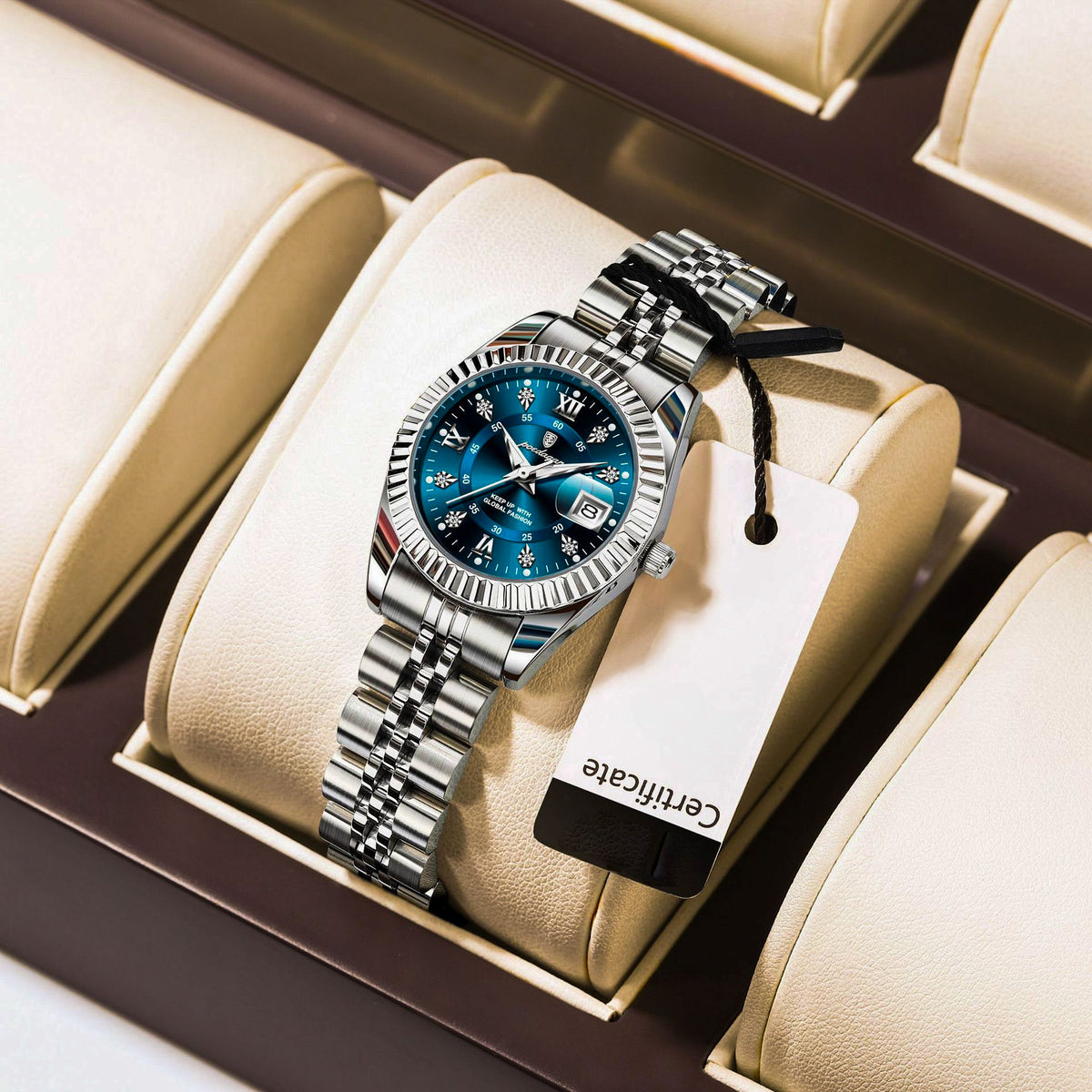 Dama Imperial™ — Reloj Femenino Elegante de Acero Inoxidable Bañado en Oro