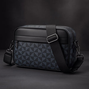 Marroqui Luxe™ — Bolso Artesanal para Hombre con Patron Geometrico | Maletin Crossbody de Cuero PU