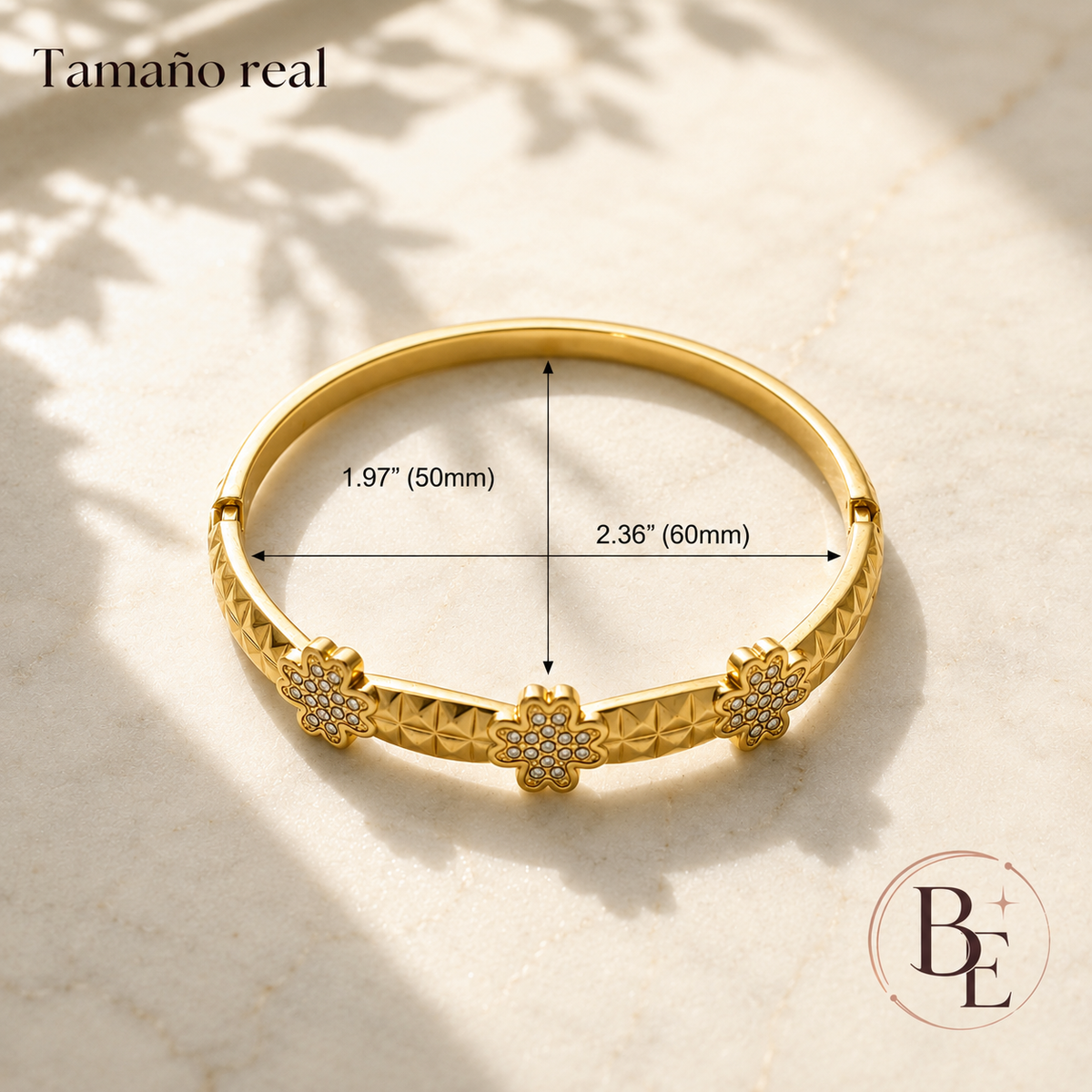 Bangle Hoja Dorada - Stainless Steel