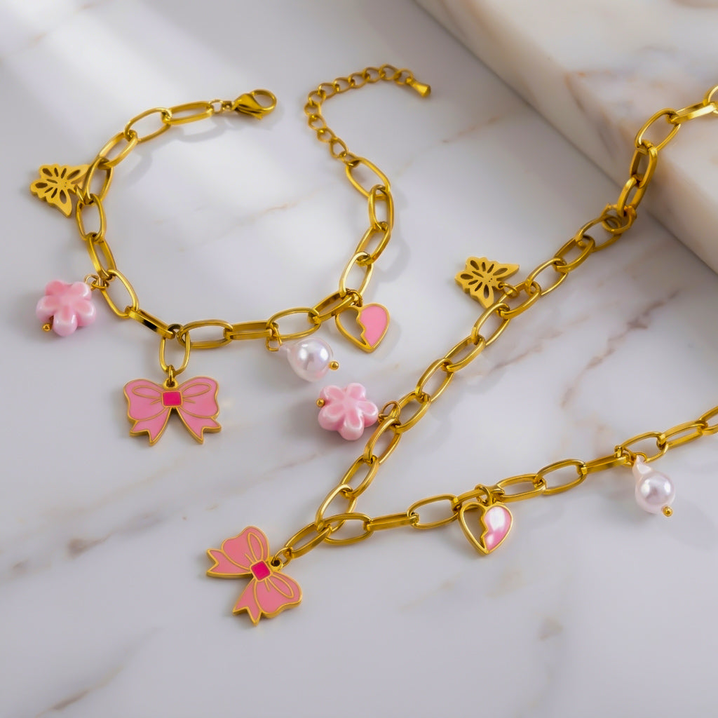 Pink Bow Set