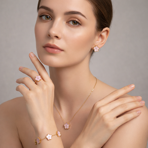 Flor de Oro™ — El Set de Joyería Botánica Dorada