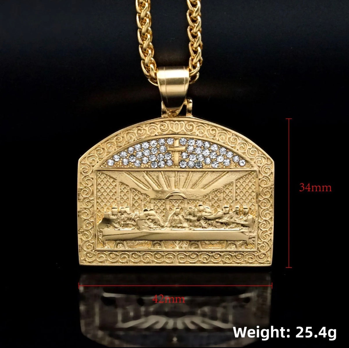 Cadena Divina™ — Collar Colgante Dorado de Premium