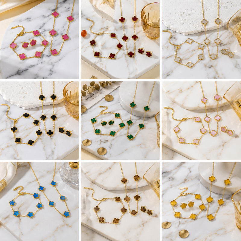 Lucky Clover Set Collection — buena suerte que se usa todos los días. 🍀