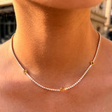 Clover Tennis Necklace — Stainless Steel
