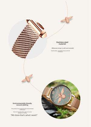 Bee Luxe™ — Reloj Elegante para Mujer con Pulsera a Juego | Cuarzo Resistente al Agua en Múltiples Colores