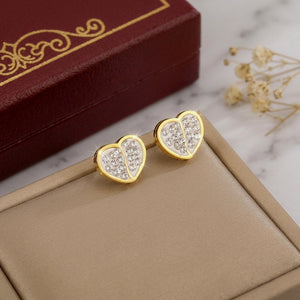 Golden Love™ — Conjunto de Joyería con Corazones de Circonias en Oro | Collar, Pulsera y Pantallas Stainless Steel