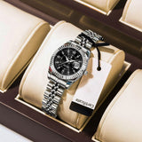 Dama Imperial™ — Reloj Femenino Elegante de Acero Inoxidable Bañado en Oro