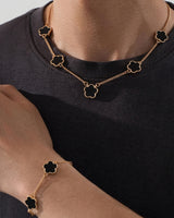 Trébol Privé™ — Unisex Collar y Pulsera Stainless Steel