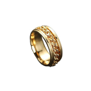 Golden Gentleman™ — Conjunto de Joyería para Hombre Bañada en Oro 18K | Collar, Pulsera y Anillo Stainless Steel