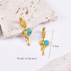 Libertad™ — Conjunto de Joyería Bohemia con Piedra Turquesa Dorada | Collar, Pulsera y Pantallas Stainless Steel