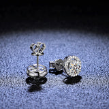 Pantallas Moissanita™ — Aretes Stud Plata 925 con Moissanita de 1 Kilate | Certificación GRA