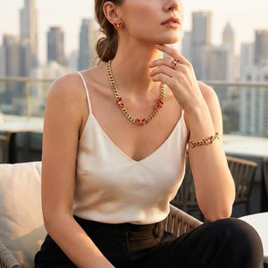 Butterfly Charm™ — Set Mariposa en Stainless Steel Bañado en Oro 18K