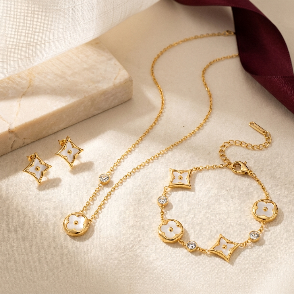 Trébol Estelar Set — Blanco