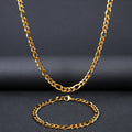 Legacy Links™ — Cadena y Pulsera Estilo Figaro para Hombre en Stainless Steel | Tono Oro y Plata