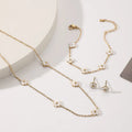 Dulce Flor™ — Conjunto de Joyería Floral Esmaltada en Oro 18K | Collar, Pulsera y Pantallas Stainless Steel