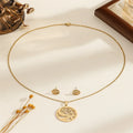 Eterno Vinculo™ — Conjunto de Joyería con Corazones Circulares y Detalles Brillantes | Collar, Pulsera y Anillo Stainless Steel