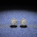 Pantallas Moissanita™ — Aretes Stud Plata 925 con Moissanita de 1 Kilate | Certificación GRA